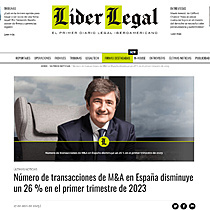 Nmero de transacciones de M&A en Espaa disminuye un 26 % en el primer trimestre de 2023